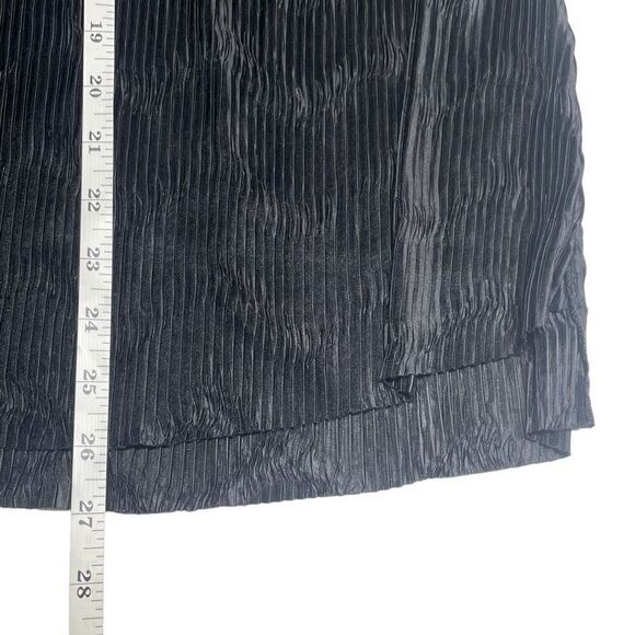 Worthington Black Semi Sheer Chevron Crinkle Goddess Tank - Picture 6 of 9